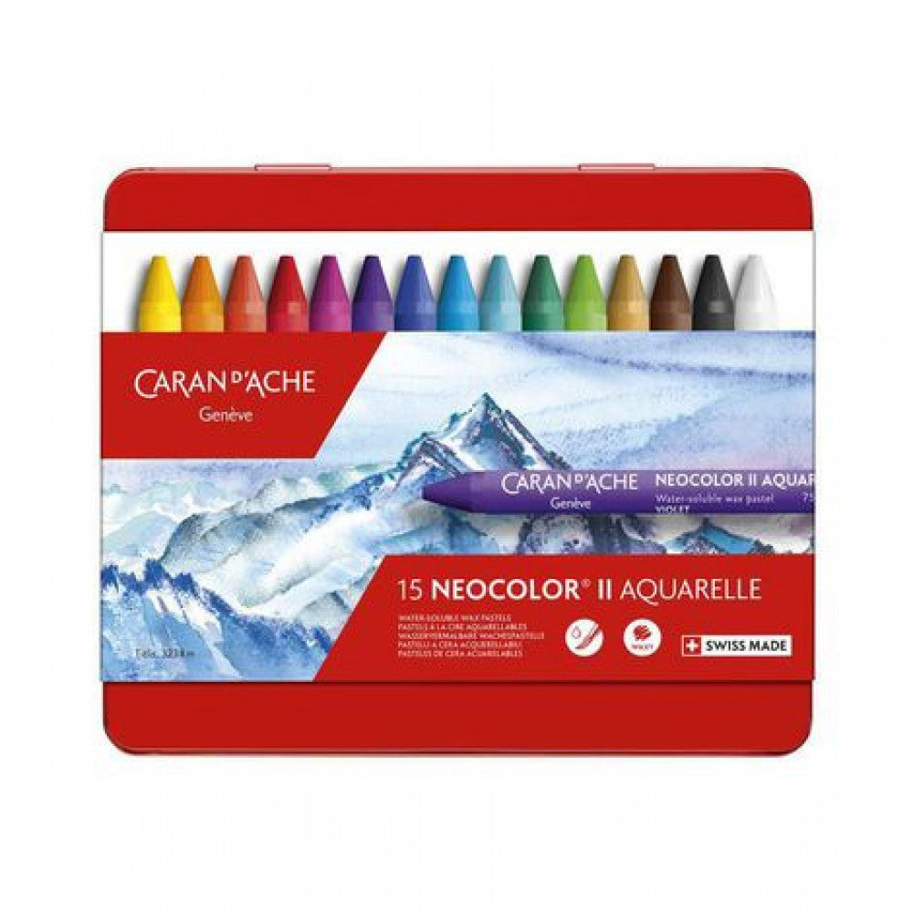 Giz Aquarelável Neocolor II Caran D’Ache 15 Cores